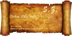 Suha Zénó névjegykártya